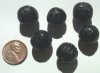 6 15mm Round Black Cinnabar